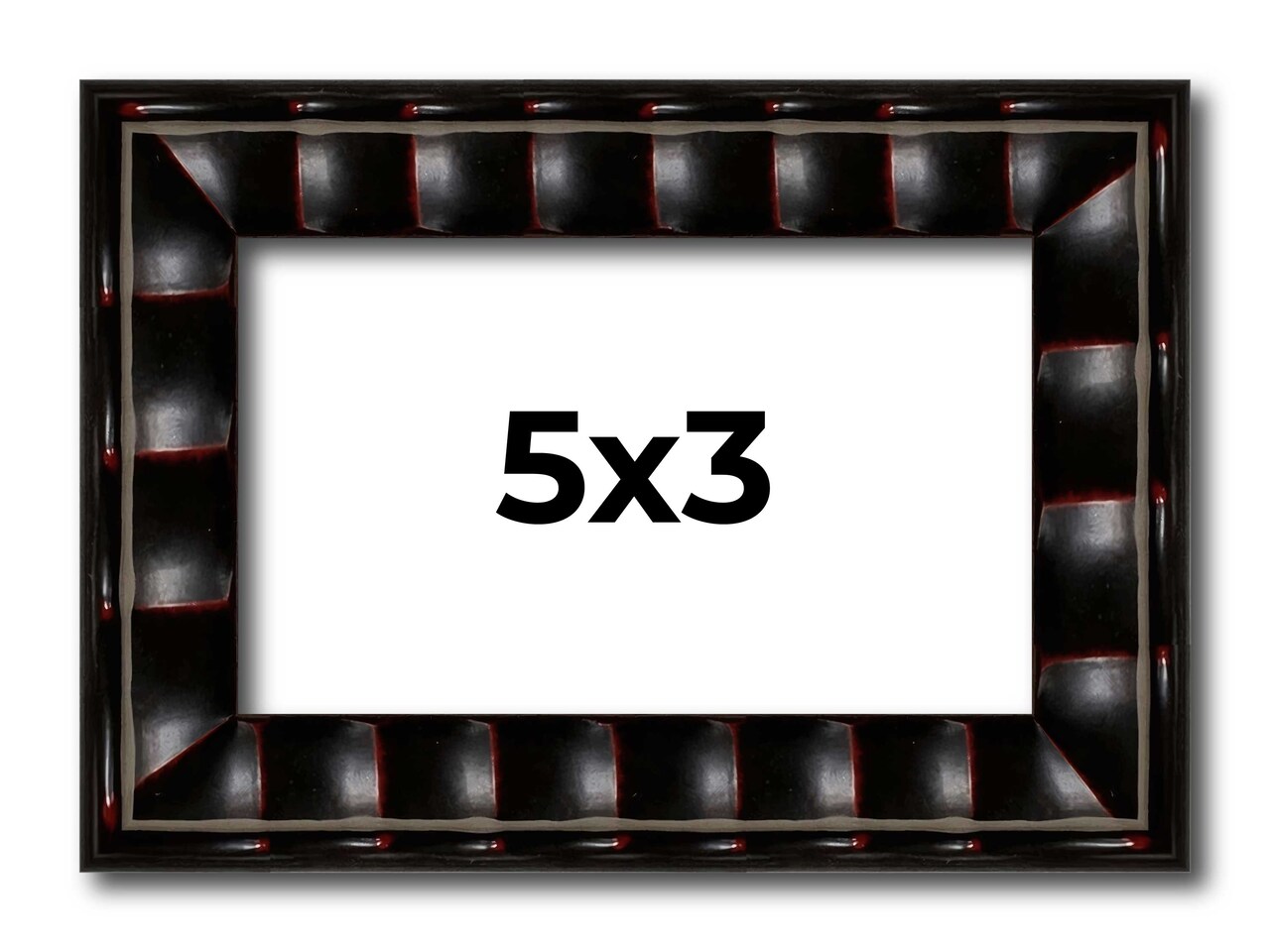 5x3 Bamboo Picture Frame with UV-Resistant Acrylic & Acid Free Backing, Available in 4 Finishes - Brown, Black, Gold, and Natural